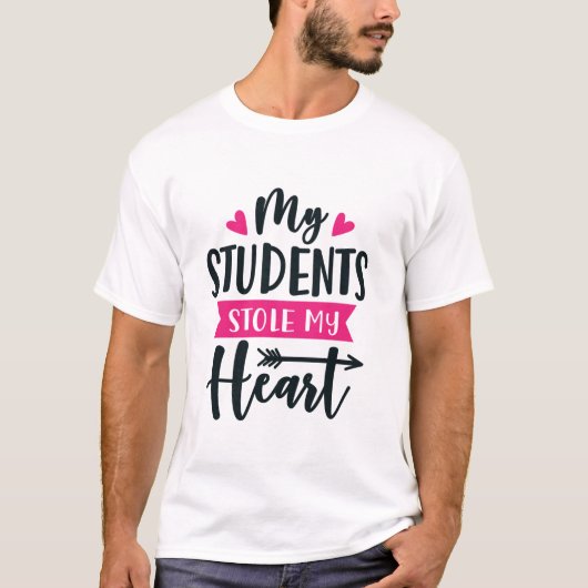Mijn studenten hebben mijn hart gestolen Schattige T-shirt (Voorkant)