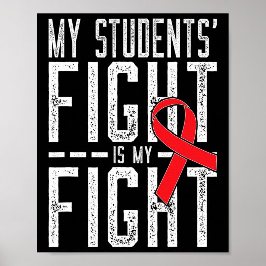 Mijn studenten hun strijd is mijn strijd Bloedkank Poster (Voorkant)