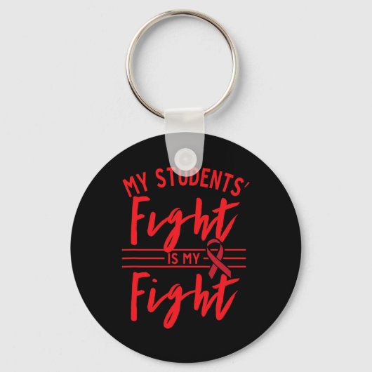 Mijn studenten hun strijd is mijn strijd bloedkank sleutelhanger (Voorkant)