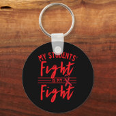 Mijn studenten hun strijd is mijn strijd bloedkank sleutelhanger (Voorkant)