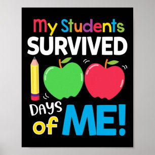 Mijn studenten overleefden 100 dagen van mij 100st poster