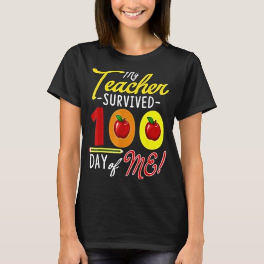 Mijn studenten overleefden 100 dagen van mijn lera t-shirt (Voorkant)