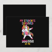 Mijn studenten overleefden 100 dagen van mijn scho kaart (Voorkant / Achterkant)