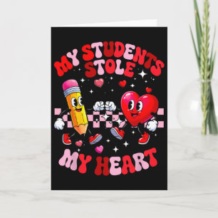 Mijn studenten stalen mijn hart Groovy Valentijnsd Kaart