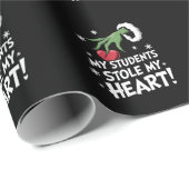 Mijn studenten stalen mijn hart kerst leraar cadeaupapier (Rol Hoek)