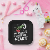 Mijn studenten stalen mijn hart kerst leraar papieren bordje (Feest)