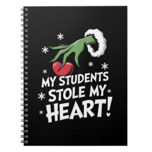 Mijn studenten stalen mijn hart Kerstmis kerst ler Notitieboek