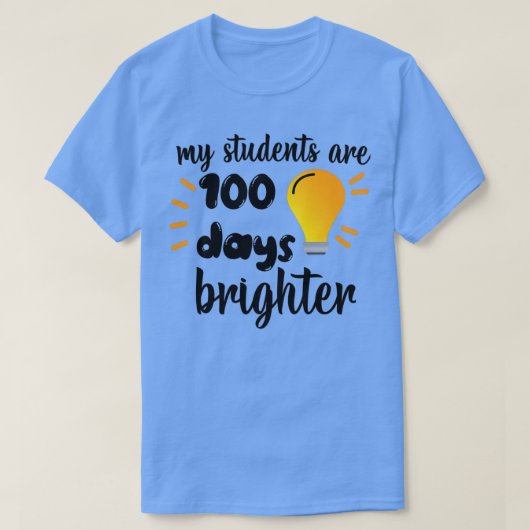 Mijn studenten zijn 100 dagen lichter 1 t-shirt (Design voorkant)