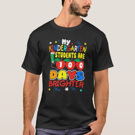 Mijn studenten zijn 100 dagen lichter in het vak t-shirt (Voorkant)
