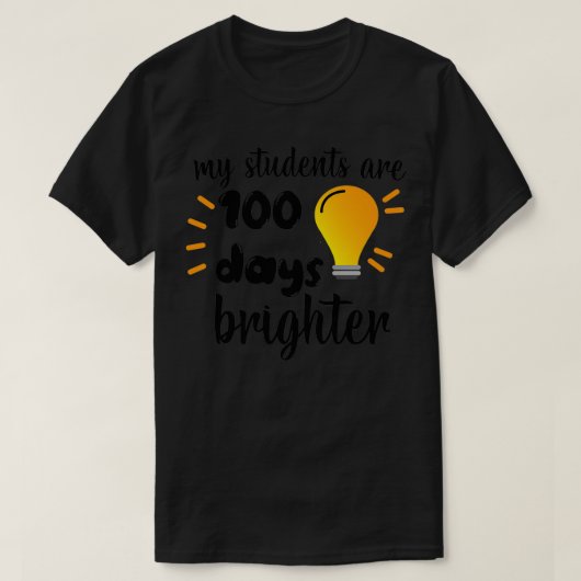 Mijn studenten zijn 100 dagen lichtere leraren Kin T-shirt (Design voorkant)