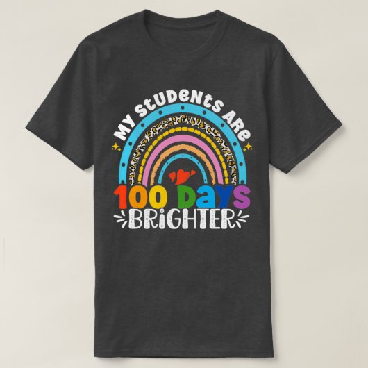 Mijn studenten zijn 100 dagen lichtere regenboogst t-shirt (Design voorkant)