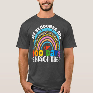 Mijn studenten zijn 100 dagen lichtere regenboogst t-shirt