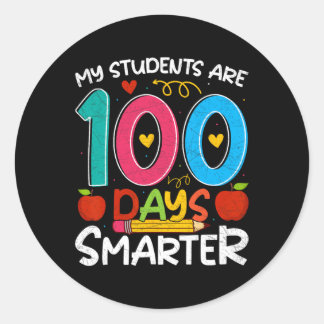 Mijn studenten zijn 100 dagen slimmer dan de 100e  ronde sticker