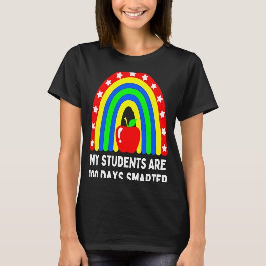 MIJN STUDENTEN ZIJN 100 DAGEN SLIMMERE BOHO RAINBO T-SHIRT (Voorkant)