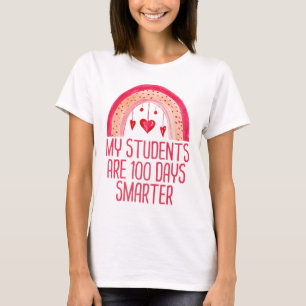 Mijn studenten zijn 100 dagen slimmere regenboogle t-shirt