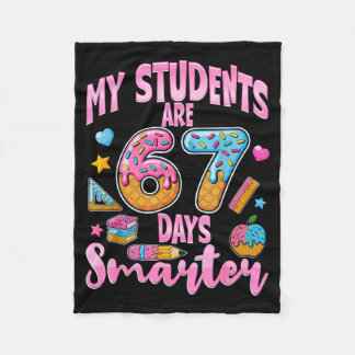Mijn studenten zijn 67 dagen slimmer Grappige lera Fleece Deken