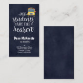 Mijn studenten zijn de reden visitekaartje (Voorkant / Achterkant)