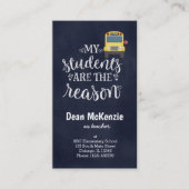 Mijn studenten zijn de reden visitekaartje (Voorkant)