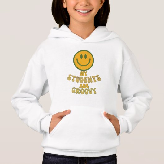 Mijn studenten zijn groovy - Retro Smiley Face Tea (Voorkant)