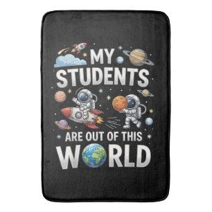 Mijn studenten zijn in deze ruimte wereld badmat