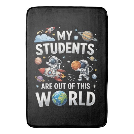 Mijn studenten zijn in deze ruimte wereld badmat (Voorkant Verticaal)