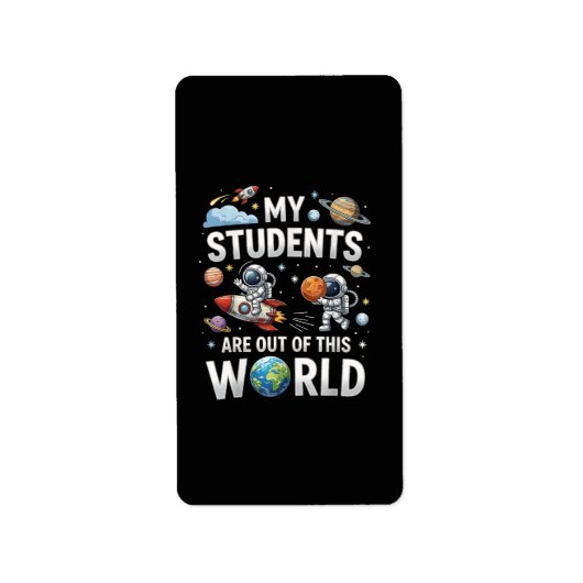 Mijn studenten zijn in deze ruimte wereld etiket (Voorkant)