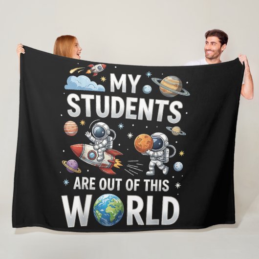 Mijn studenten zijn in deze ruimte wereld fleece deken (In situ)