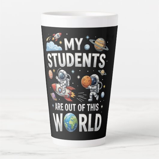 Mijn studenten zijn in deze ruimte wereld latte mok (Voorkant)