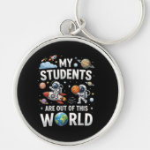 Mijn studenten zijn in deze ruimte wereld sleutelhanger (Voorkant)