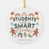 Mijn studenten zijn slimme koekjes Boho kerst Keramisch Ornament (Voorkant)