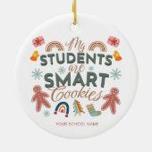 Mijn studenten zijn slimme koekjes Boho kerst Keramisch Ornament (Achterkant)