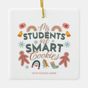 Mijn studenten zijn Smart Cookies leraar Kerstmis Keramisch Ornament