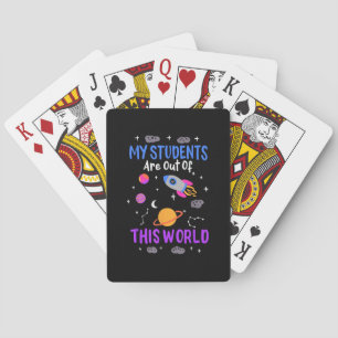 Mijn studenten zijn uit deze wereld - ruimtevaartd pokerkaarten