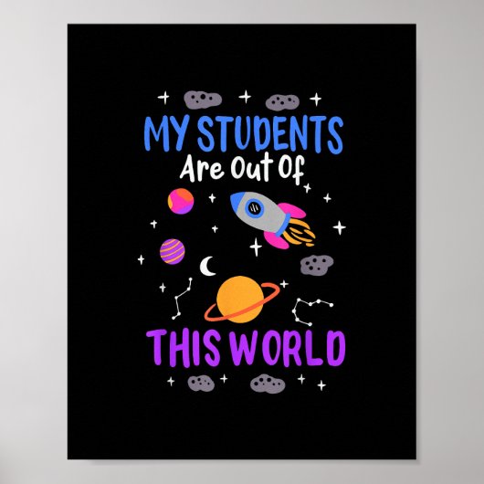 Mijn studenten zijn uit deze wereld - ruimtevaartd poster (Voorkant)