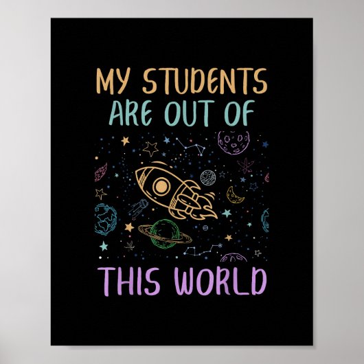 Mijn studenten zijn uit deze wereldleraar poster (Voorkant)