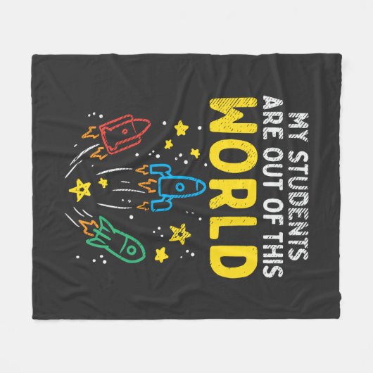 Mijn studenten zijn uit deze wereldleraar wetensch fleece deken (Voorkant (Horizontaal))