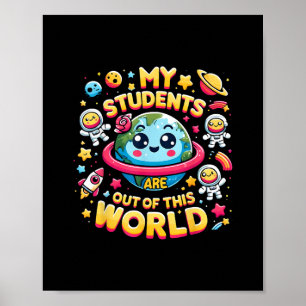 Mijn studenten zijn van deze wereld, de ruimteplan poster
