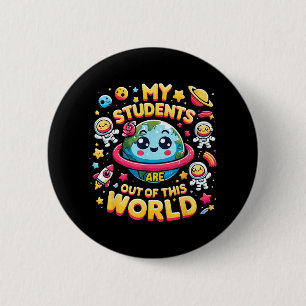 Mijn studenten zijn van deze wereld, de ruimteplan ronde button 5,7 cm