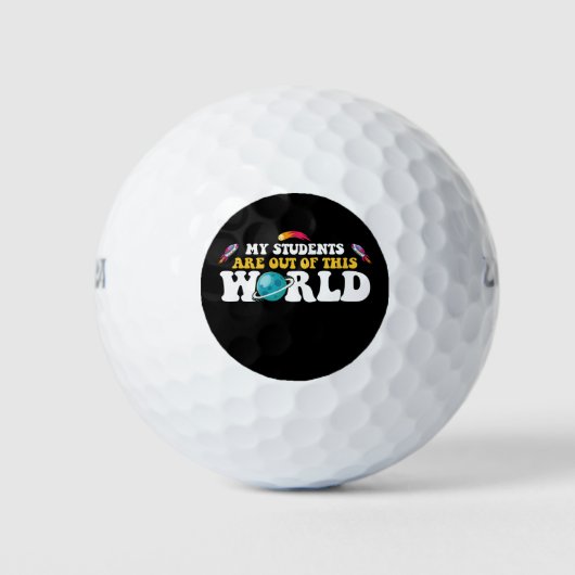 Mijn studenten zijn weg uit deze wereld groovy golfballen (Voorkant)
