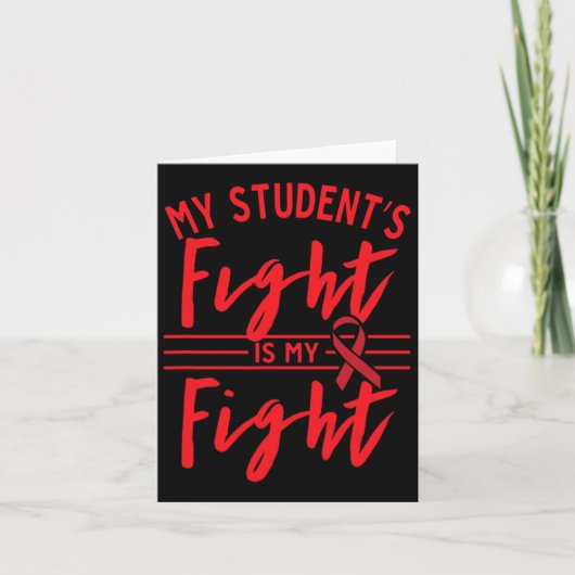 Mijn Student's Strijd Is Mijn Strijd Bloedkanker B Kaart (Voorkant)