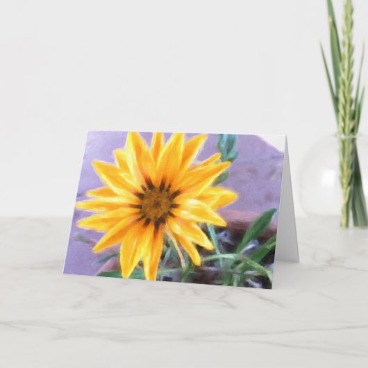Mijn stuurkaart met gele bloem sjabloon (Voorkant)