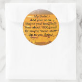 Mijn suds bieretiketten ronde sticker (Tas)