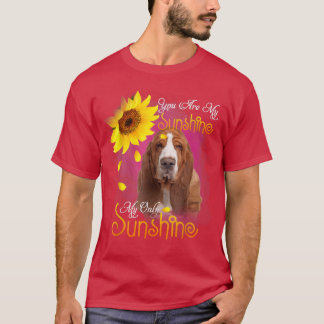 Mijn Sunshine Basset Hond Dog met zonnebloemen T-shirt