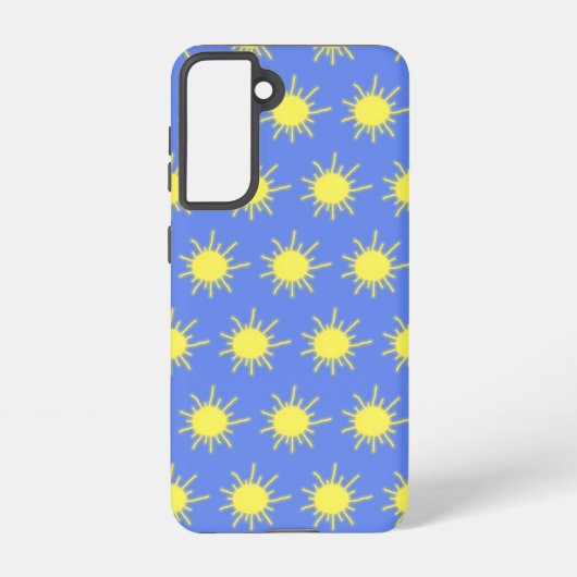 Mijn Sunshine Telefoonhoesje (Sky Blue & Yellow) Samsung Galaxy Hoesje (Achterkant)
