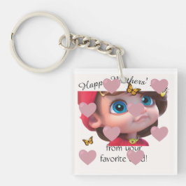 Mijn super coole moeder sleutelhanger