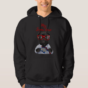Mijn Super Hero Pug! De leukste stekker in de wink Hoodie