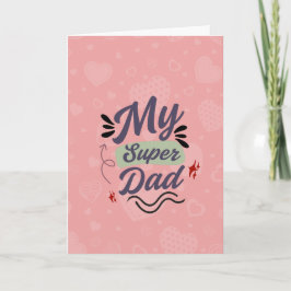 Mijn Super Papa Gefeliciteerd Vaderdag Wenskaart Kaart