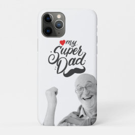 Mijn super vader, vrolijke Vaderdag, papa foto Case-Mate iPhone Case