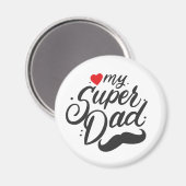 Mijn super vader, vrolijke Vaderdag, papa foto Magneet (Voorkant / Achterkant)