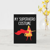 Mijn superheld pizza met Cape Halloween kostuum pl Kaart (Gele Bloem)